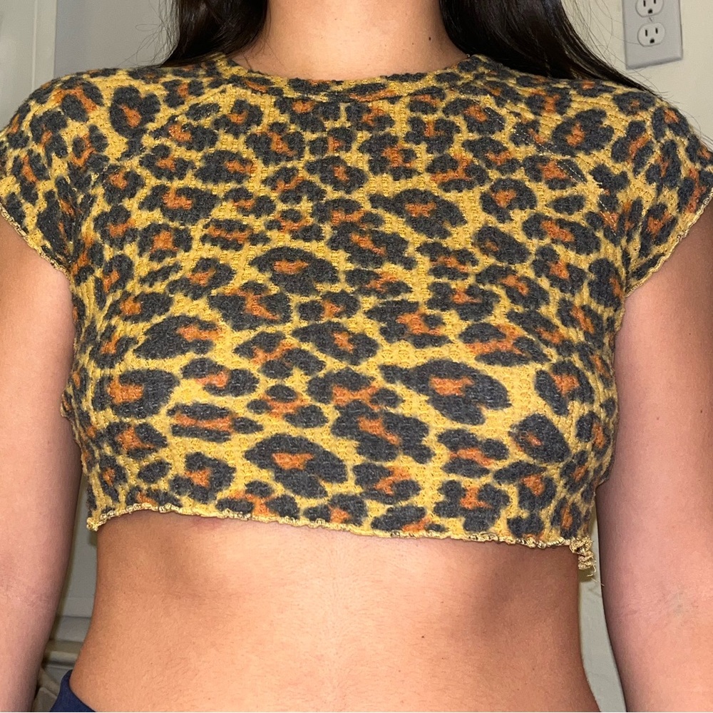 Urban Outfitters Leopard Crop Top